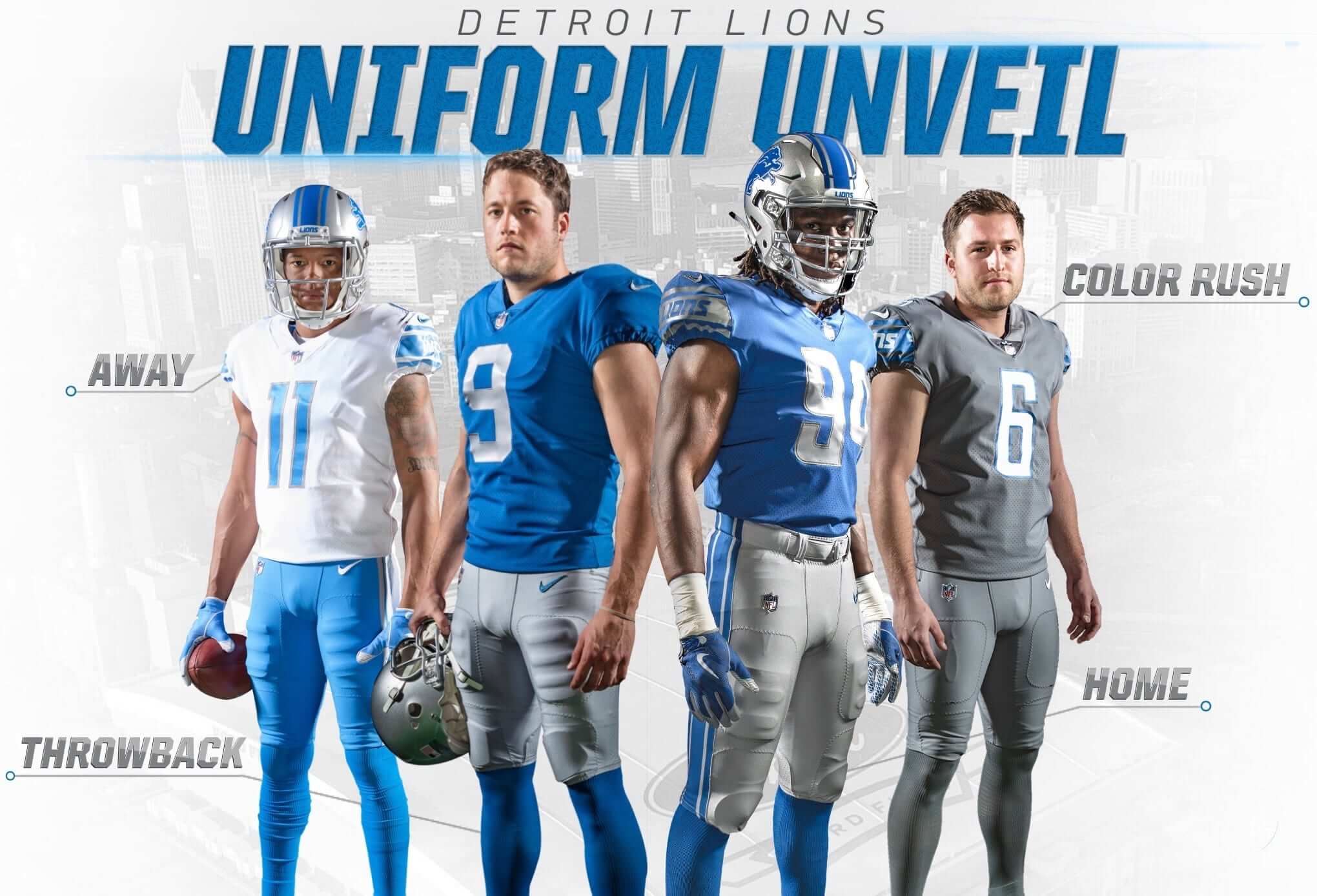 Detroit Lions Unveil New Uniforms