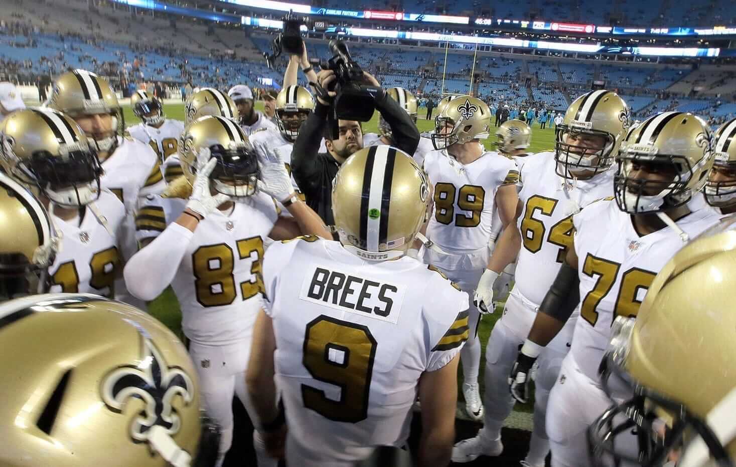 Saints Pregame Huddle vs. Falcons