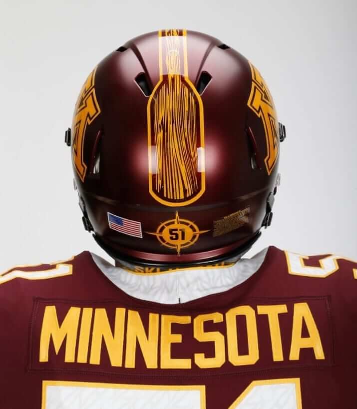 Minnesota gophers gold store helmets