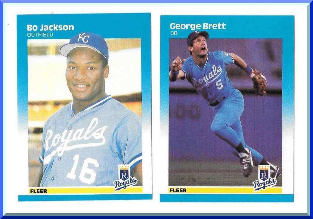 George Brett, current Royals players show off the powder blues