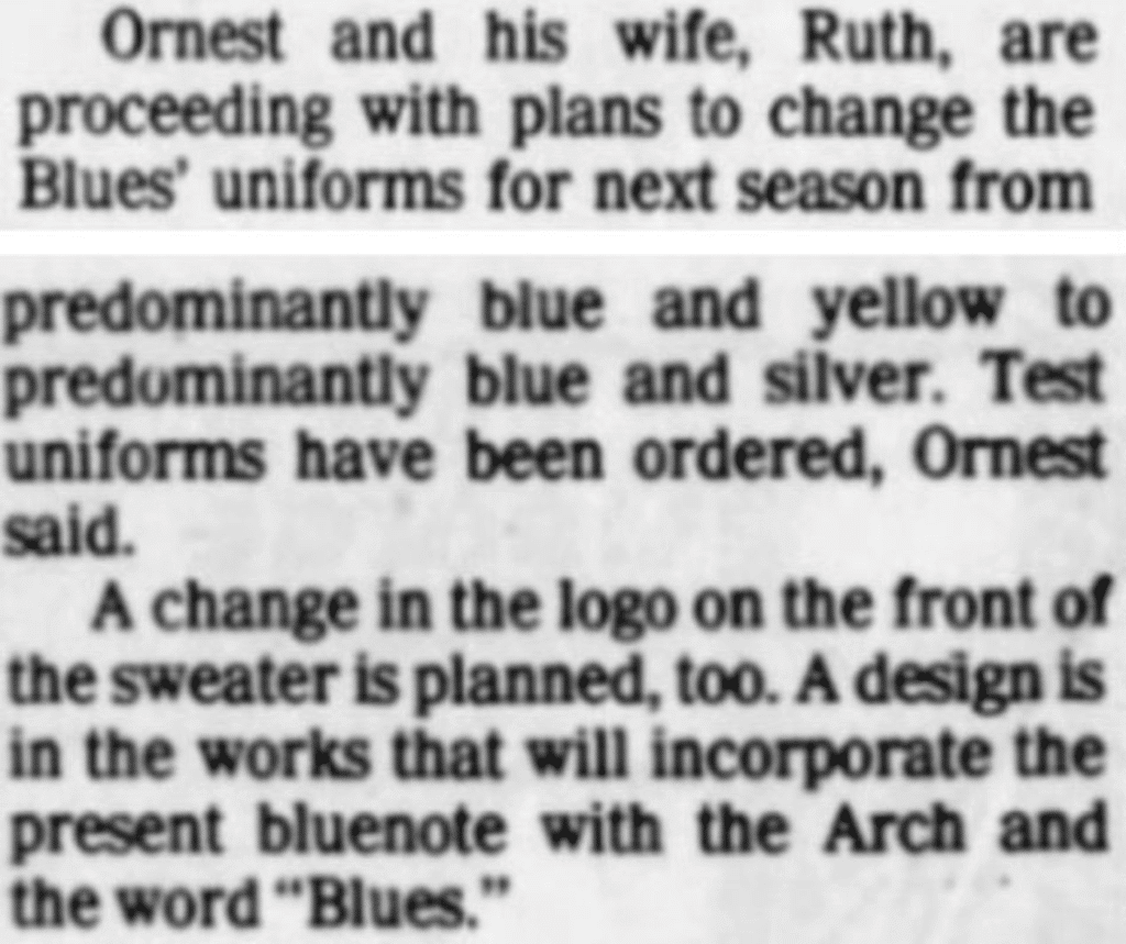 St. Louis Blues Unveiled Most Controversial Jersey 26 Years Ago