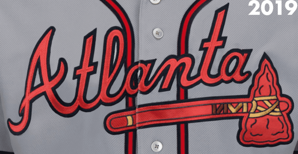 Atlanta Braves - The logo patch has two criss-crossing tomahawks