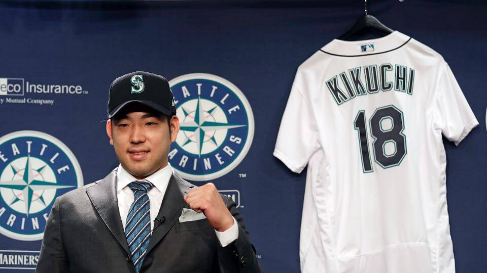 Youth Yusei Kikuchi Seattle Mariners Replica White Home Jersey