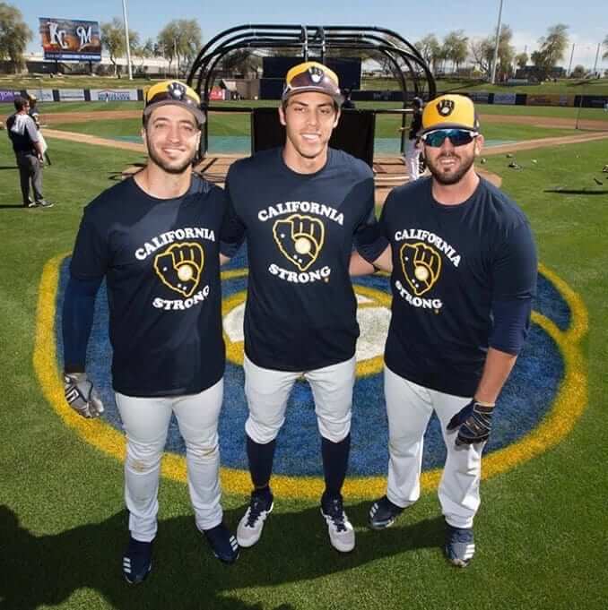 Baker Mayfield sports Christian Yelich jersey before Thursday game