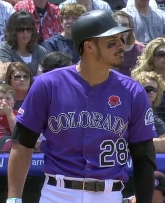 Why is the MLB wearing red poppies on jerseys today? All 30 teams don  patches with the words Lest We Forget