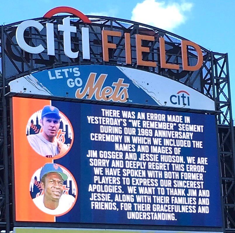 Mets apologize to former players of 1969 team for 'deceased' ceremony error