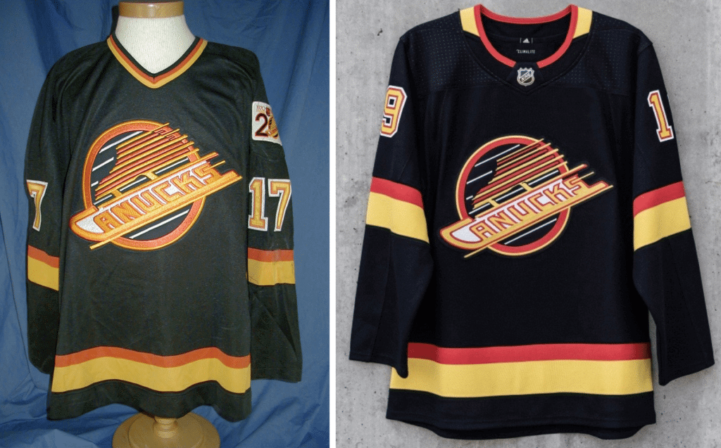 From spaghetti to killer whales, decades of Canucks jerseys on
