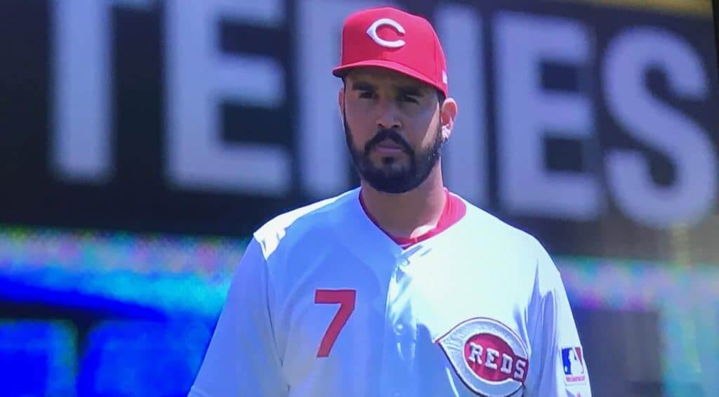 Joey Votto -- 1967 Throwback Jersey (Starting 1B: Went 1-for-3, BB