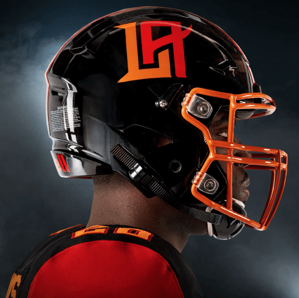 Battlehawks appear to have added a center stripe to their helmets
