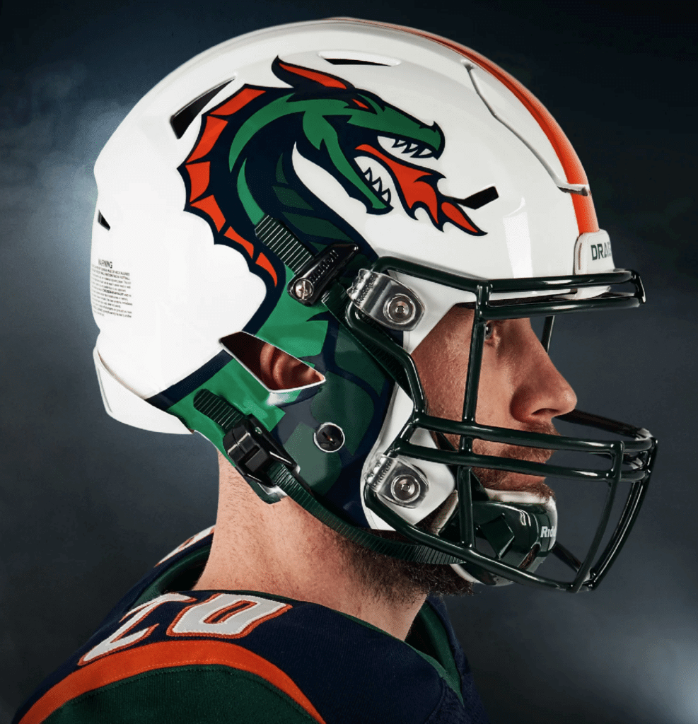 Possible Uniform Design : r/xfl  Football helmet design, College