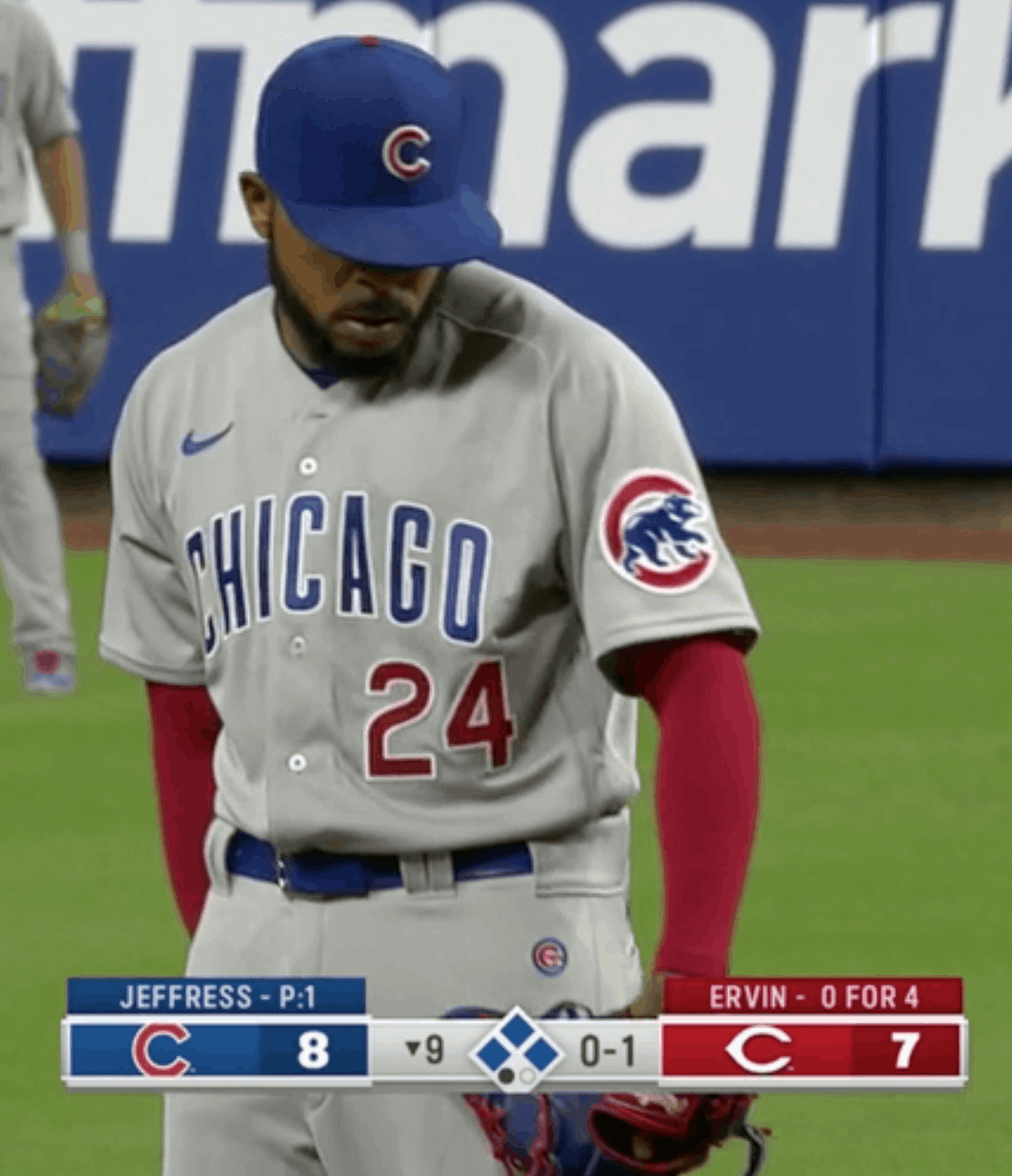 Cubs 5, Reds 4. And Willson Contreras has a tender knee. - Cubby-Blue