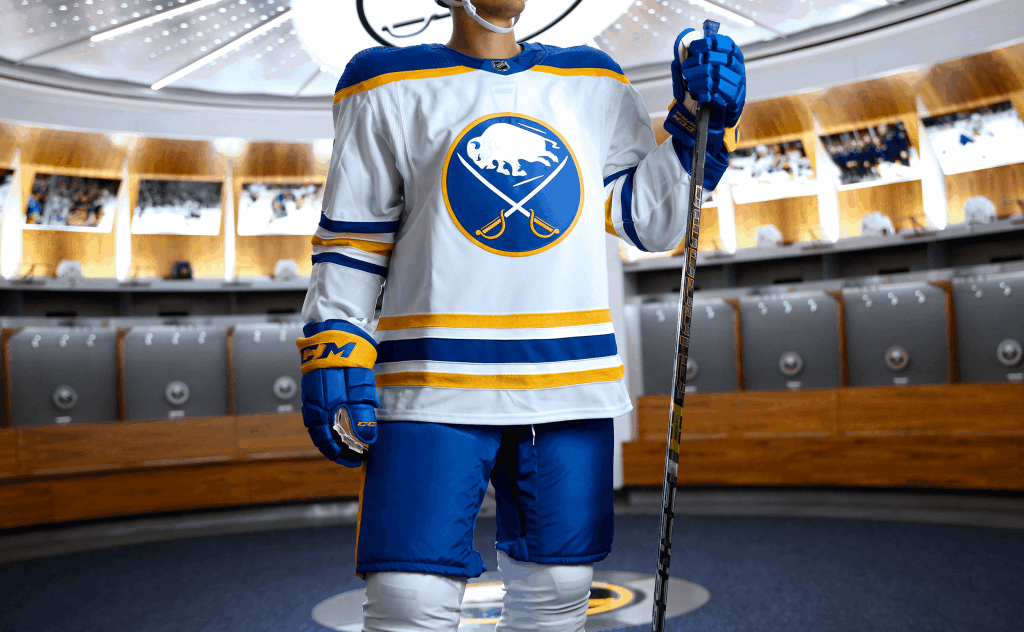 Sabres unveil revamped black and red 'Goathead' third jersey - Buffalo  Hockey Beat
