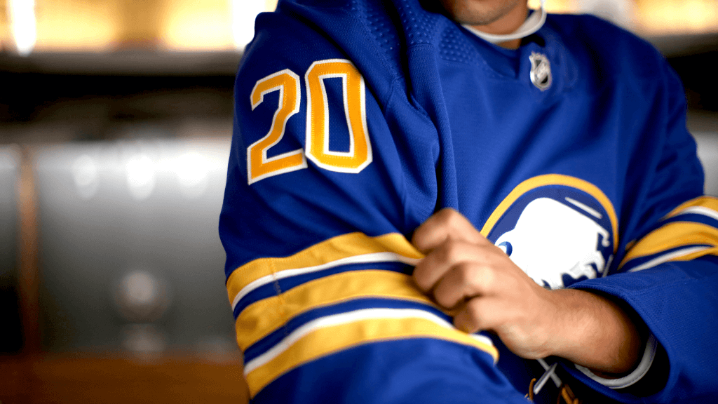 Sabres unveil revamped black and red 'Goathead' third jersey - Buffalo  Hockey Beat