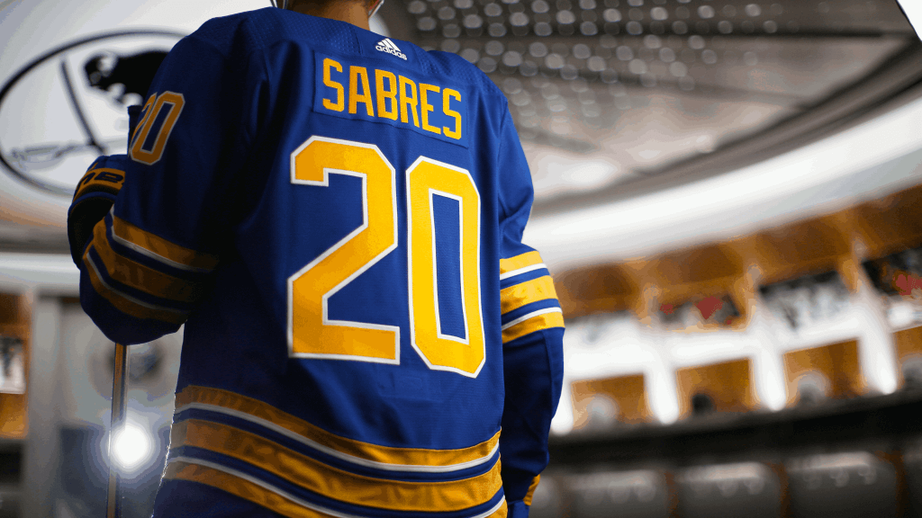 Erie News Now - DIFFERENT LOOK: The Buffalo Sabres will return to royal  blue jerseys in the 2020-21 season. The team has also shared its golden  jersey for the team's Golden Season