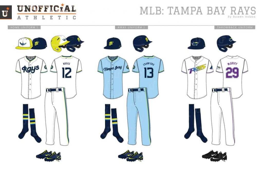 2020 Nike Rebrand - Tampa Bay Rays Uniform Set