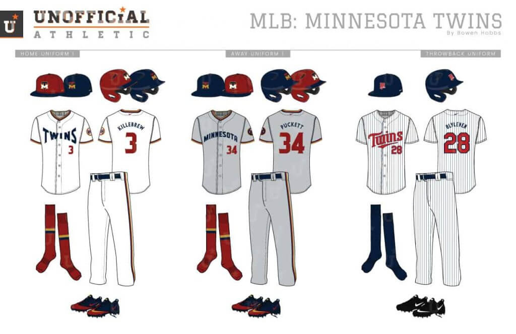 The uniforms I'd like to see someday. A bit of a throwback and retro look  with bigger red/white/blue stripes and belt. : r/minnesotatwins