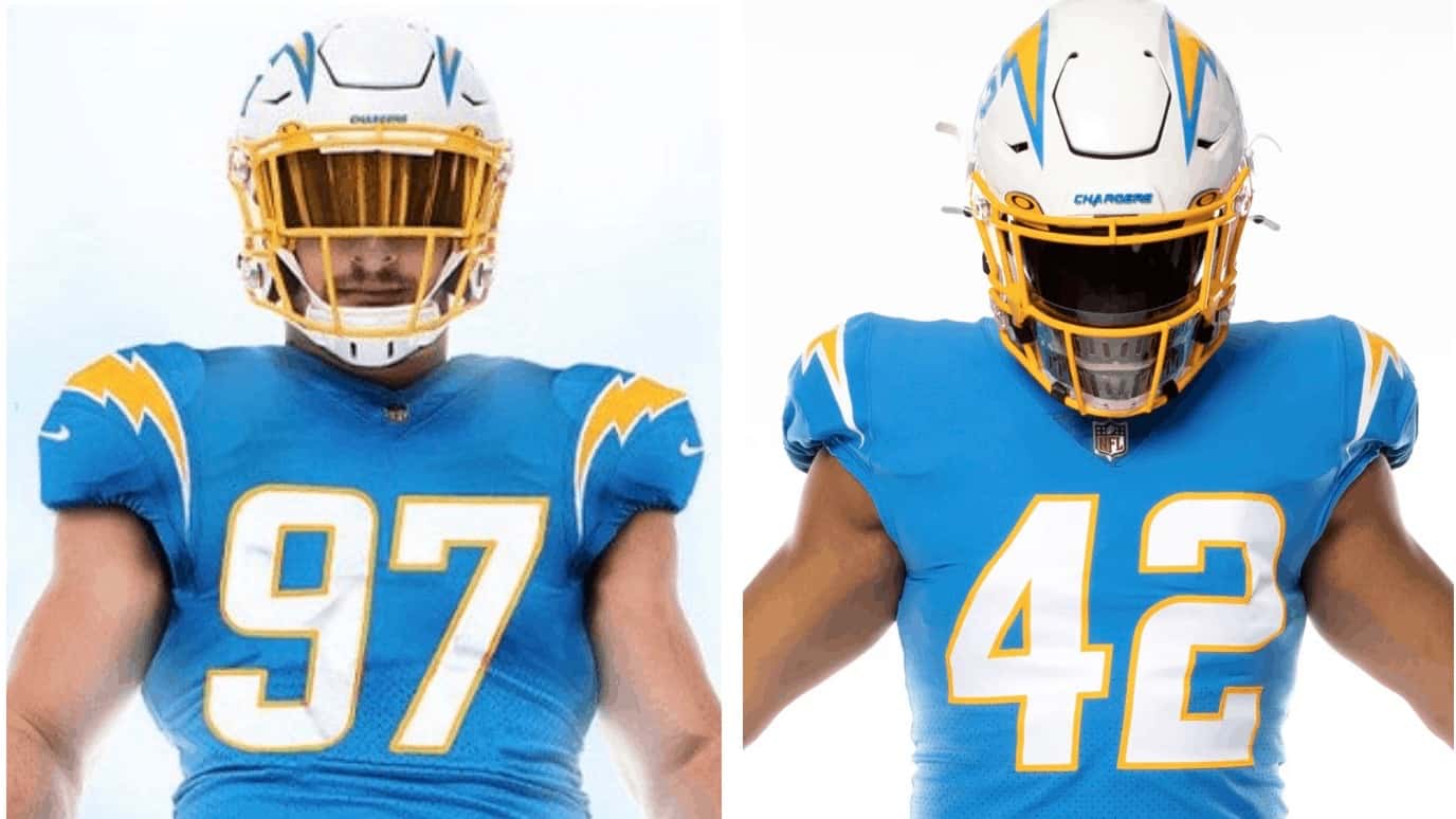 Paul Lukas on X: Chargers home jersey schedule.  /  X