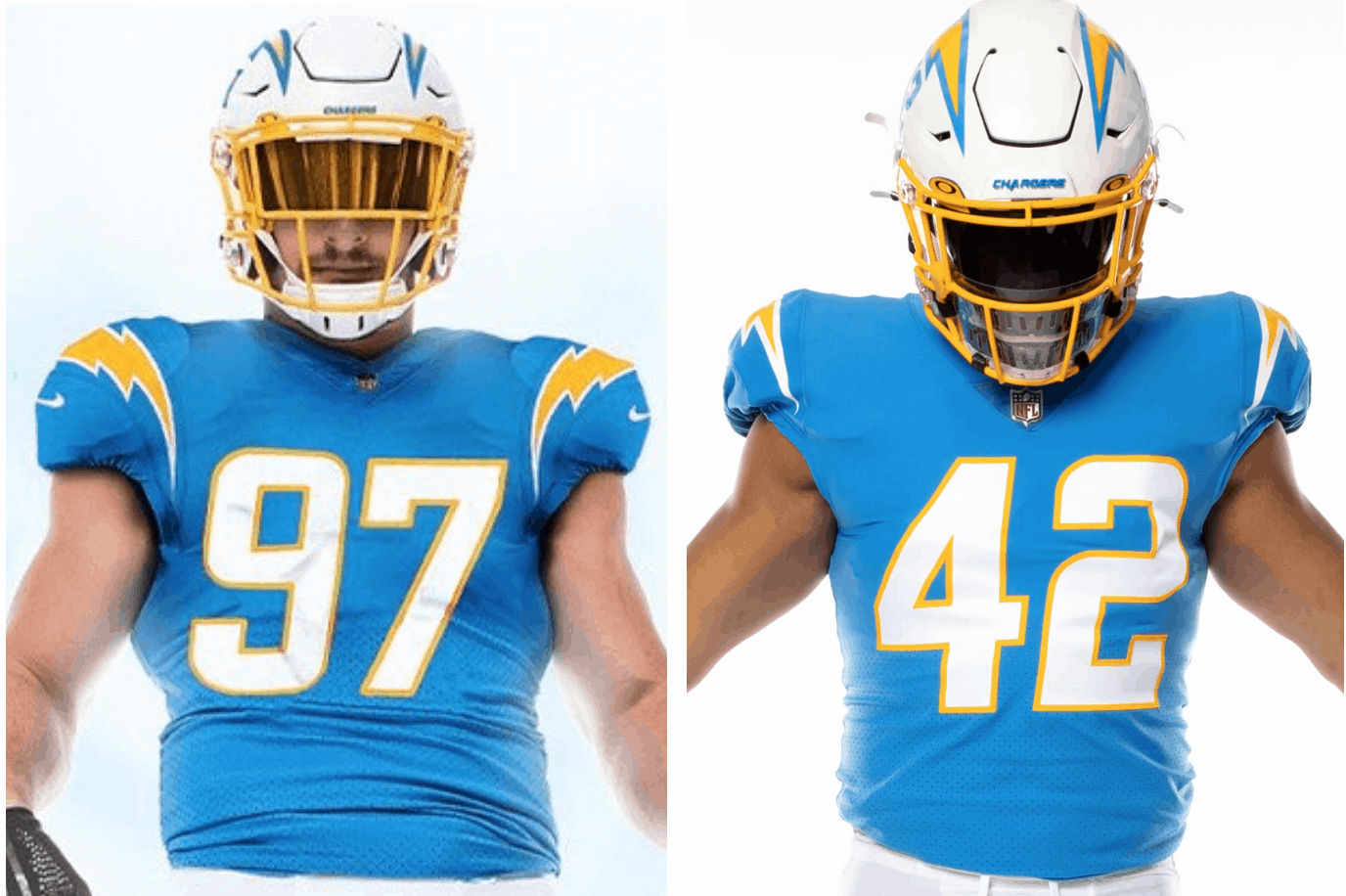 chargers new uniforms 2020