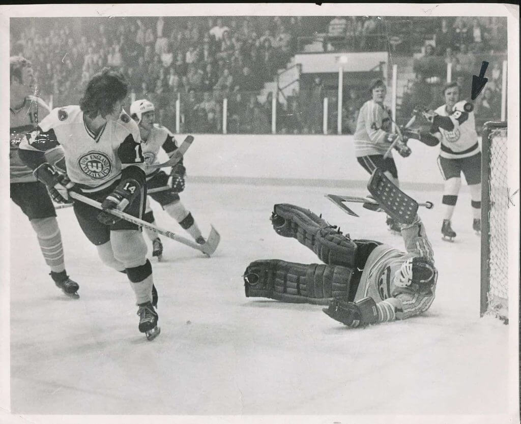 Logos of WHA teams: The Cleveland Crusaders (such a sick logo) and