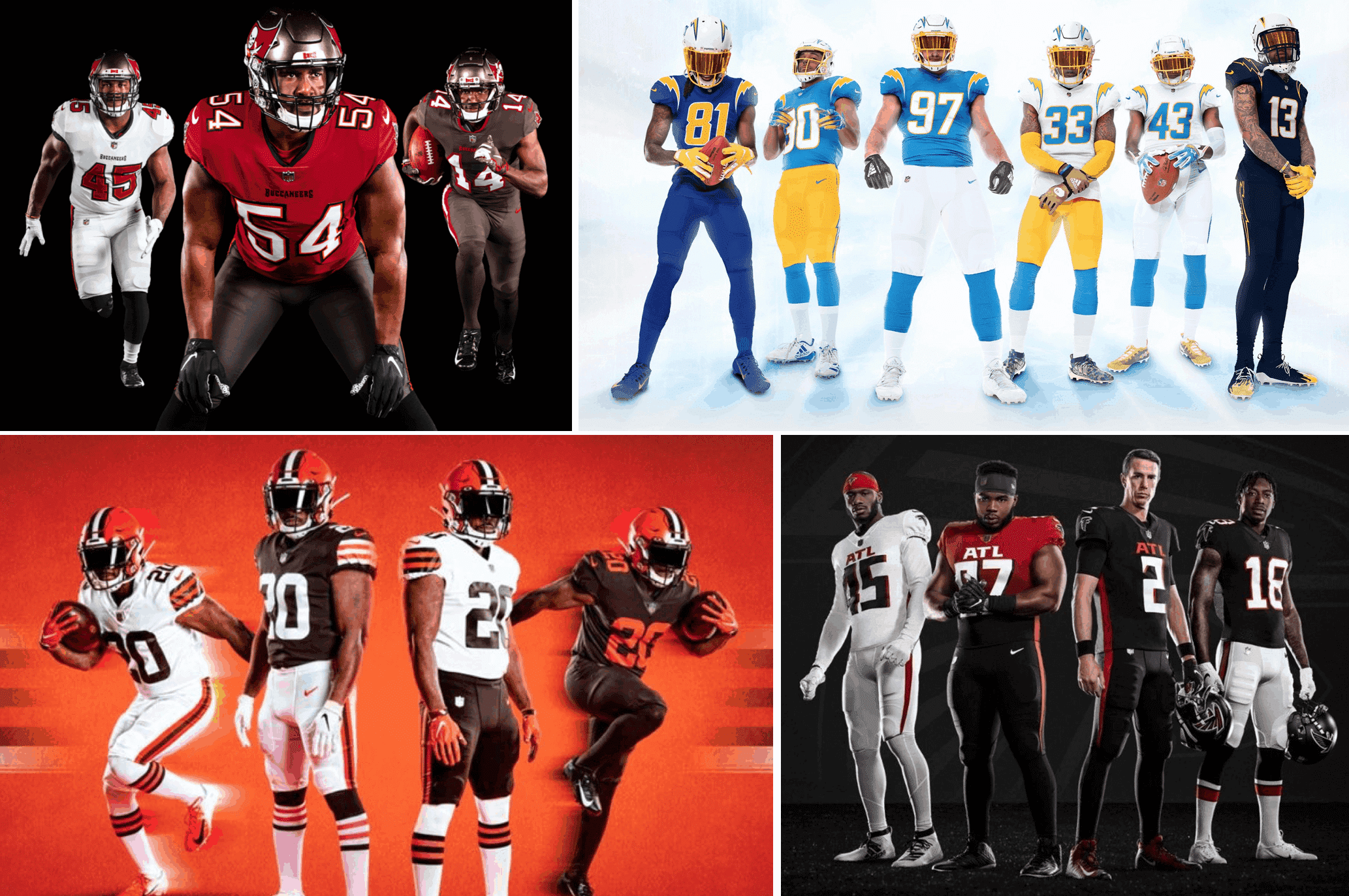 Nfl teams with new uniforms sales in 2020