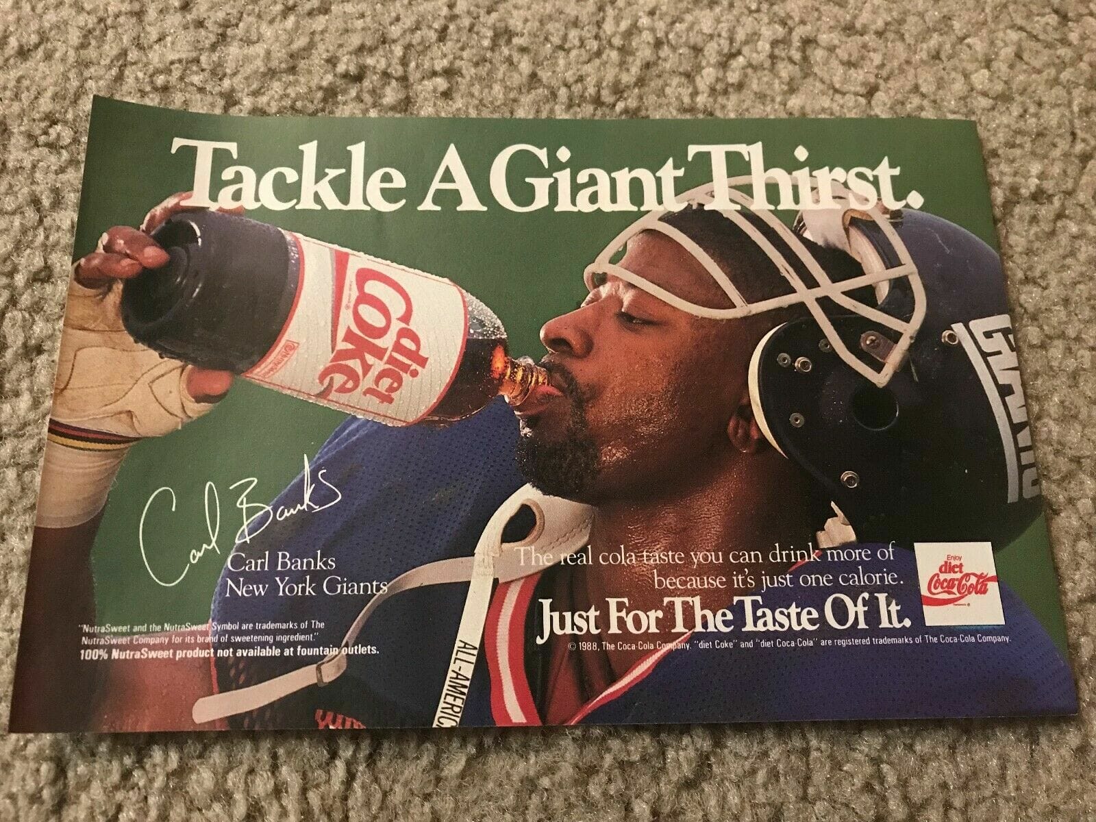 Vintage 1988 NFL PRO BOWL ESPN Poster Print Ad BOOMER ESIASON