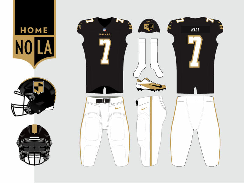 Jordan Grimes Rebrands The New Orleans Saints Uni Watch