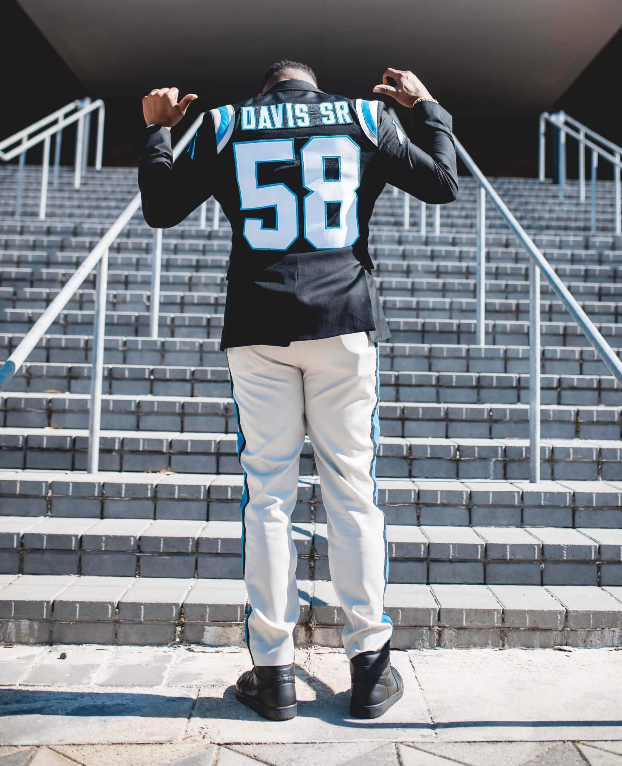 Thomas Davis Signed Carolina Panthers Black Custom Jersey