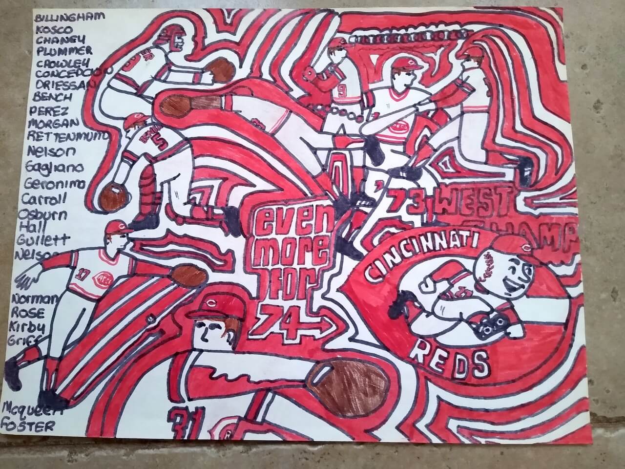 CINCINNATI REDS POSTER SGA CITY CONNECT NIKE JERSEY POSTER SERIES