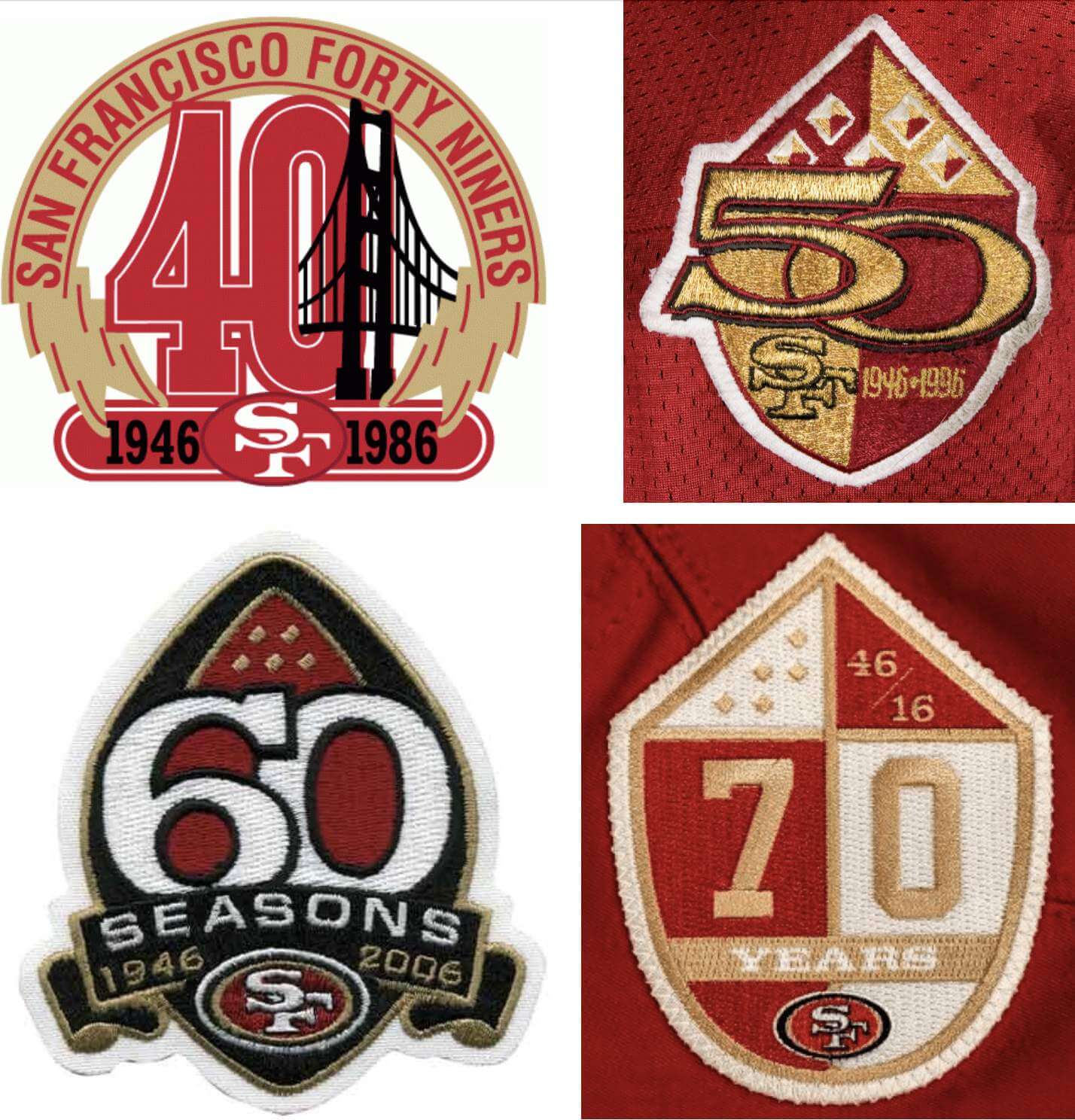 49ers announce 70th anniversary uniform patch