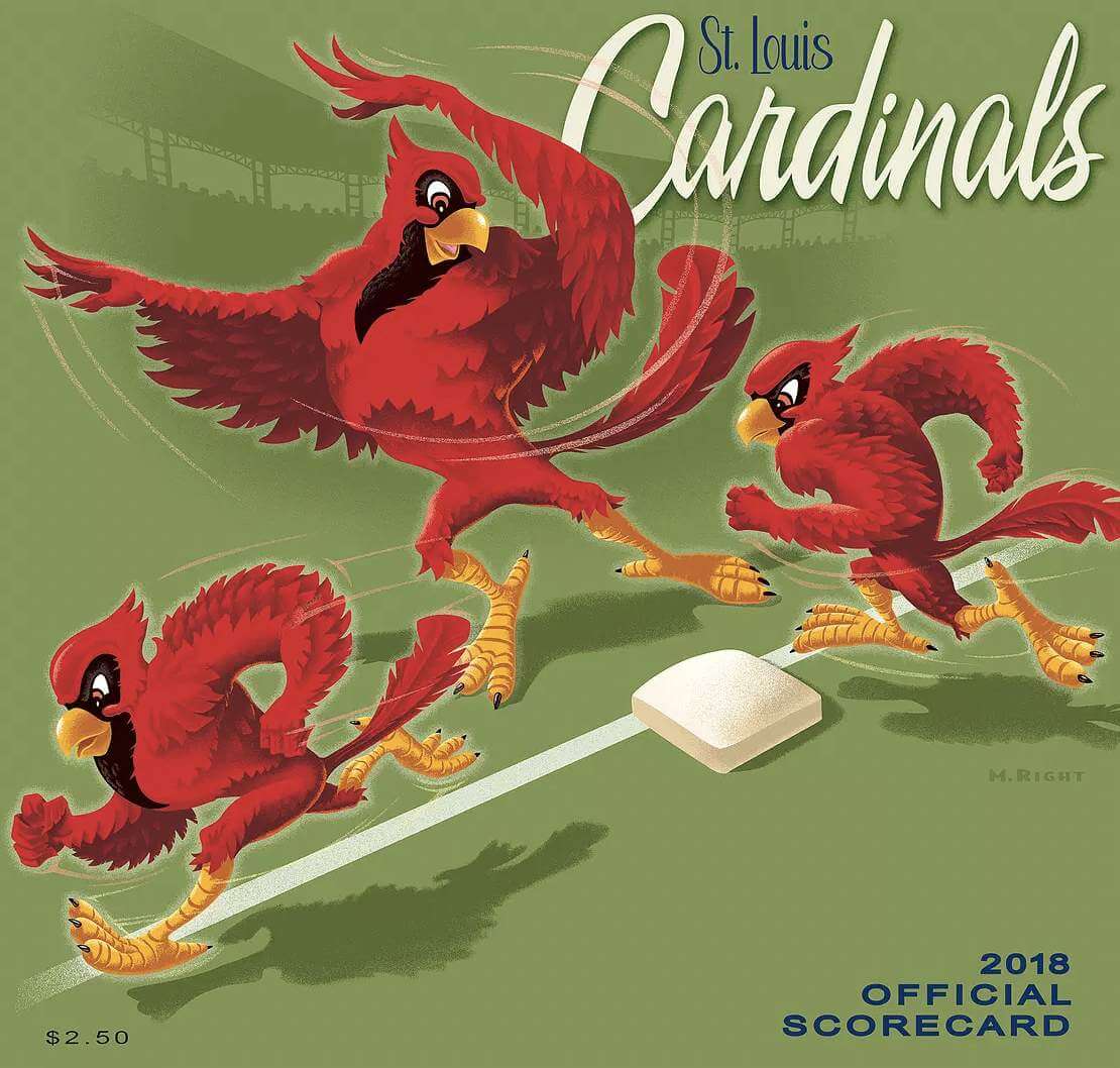 Vintage St. Louis Cardinals Scorecard Remix Art