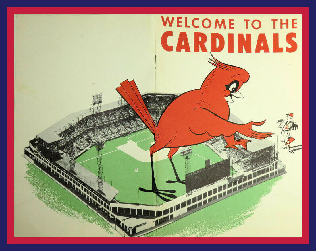 St. Louis Cardinals Vintage 1954 Scorecard Tote Bag