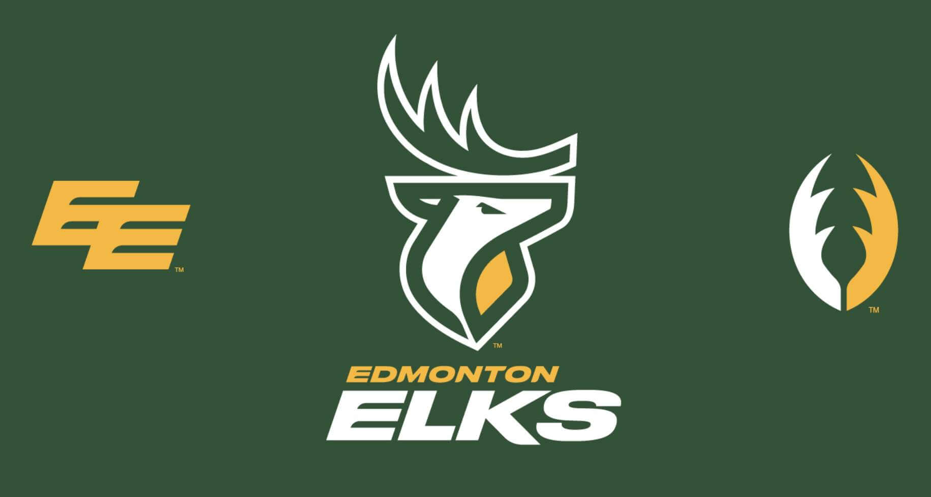 EDMONTON ELKS CFL (HORN STYLE) FOOTBALL MINI SPEED HELMET