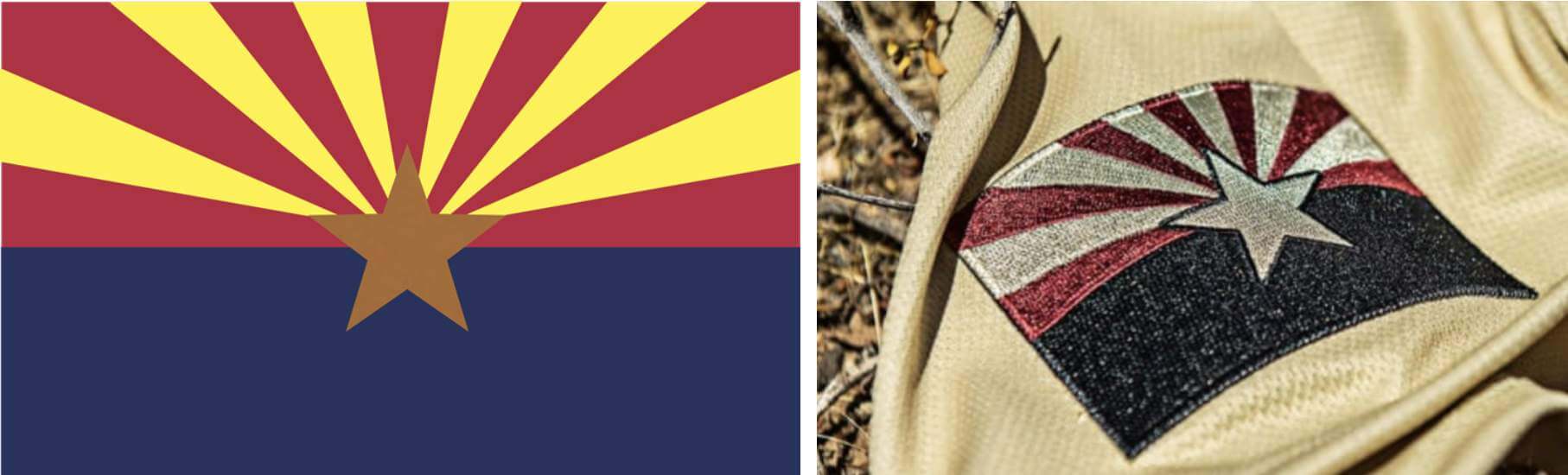 Arizona State Shaped Flag Patch