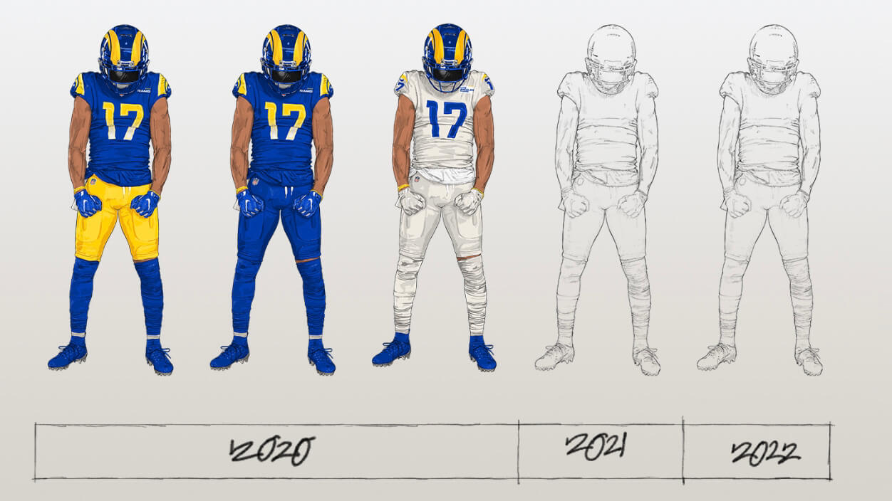 Los Angeles Rams on X: So fresh and so clean 😎 Our 2021 uniform schedule  is here 👀  / X