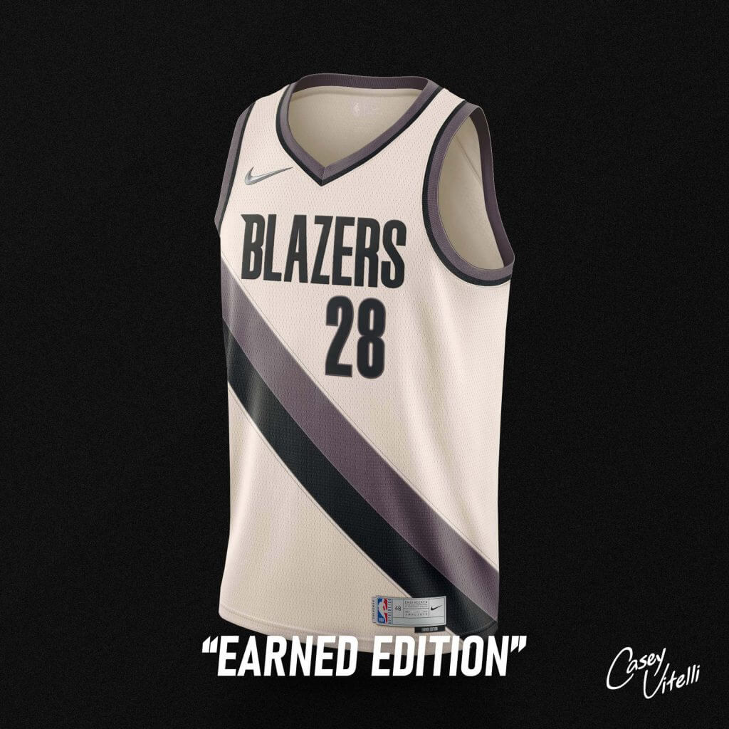 Trail blazers 2024 earned jersey