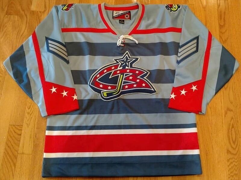 NHL Columbus Blue Jackets 2003-04 uniform and jersey original art