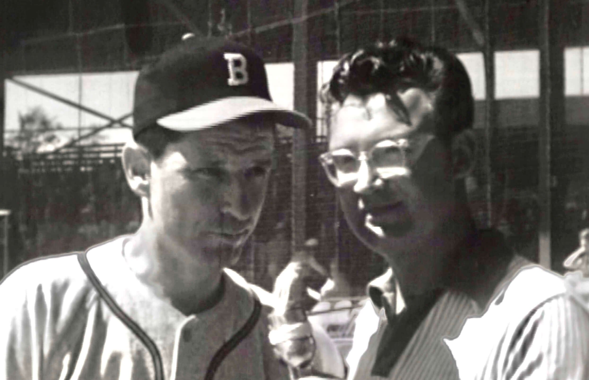 young boy Milwaukee Braves baseball uniform little league 1958 Kodachrome  slide