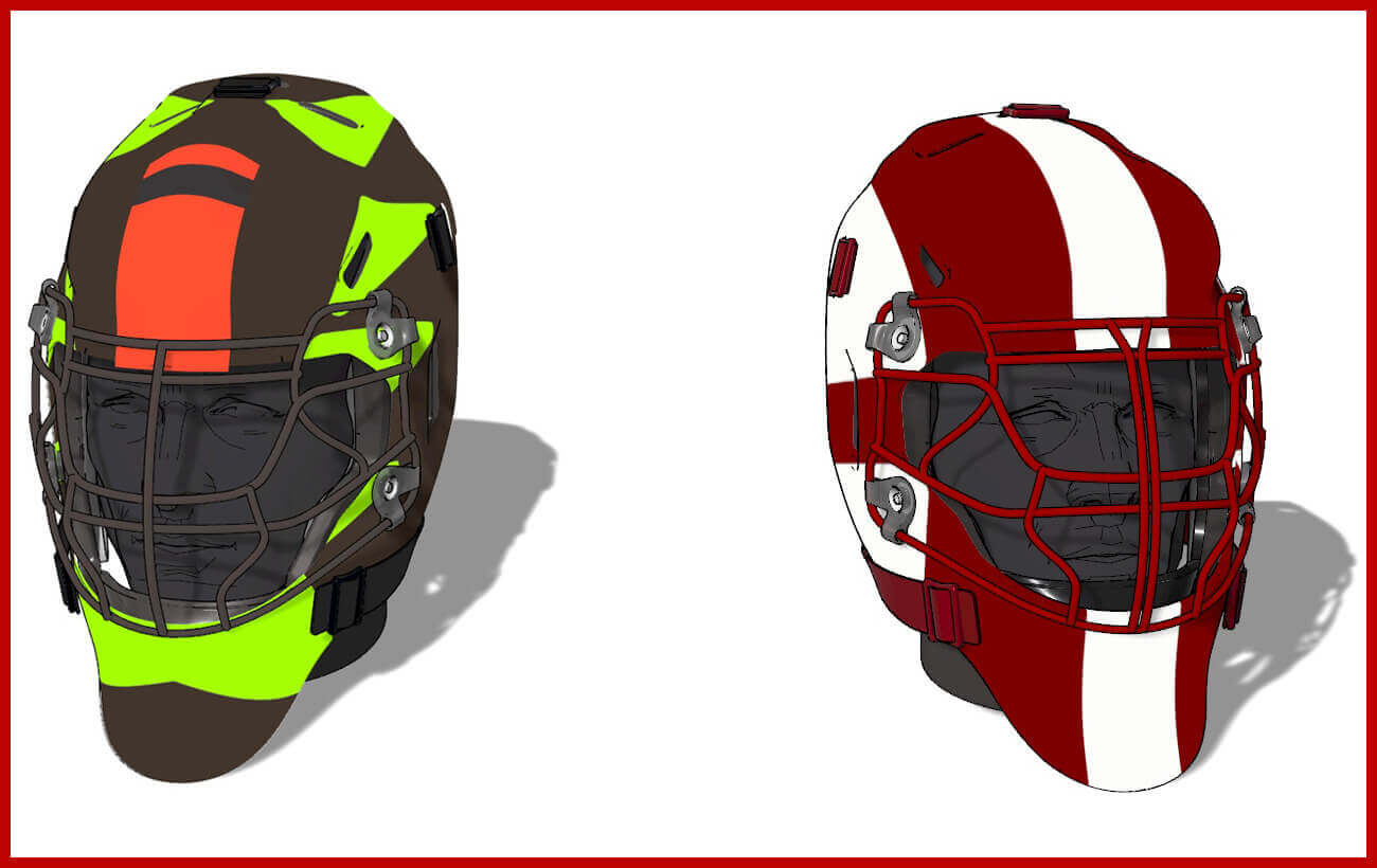 Mask design for ice hockey goalies - Nemo helmet design