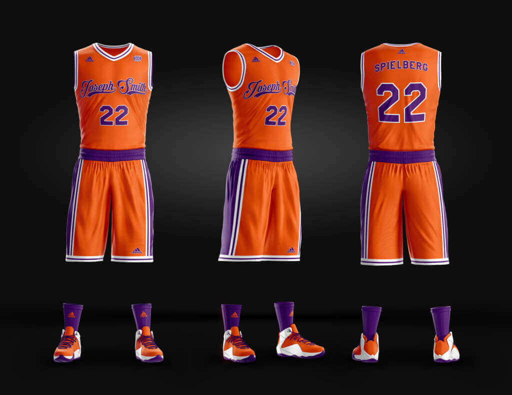 College Hoops Uniform Designs for a Film Production