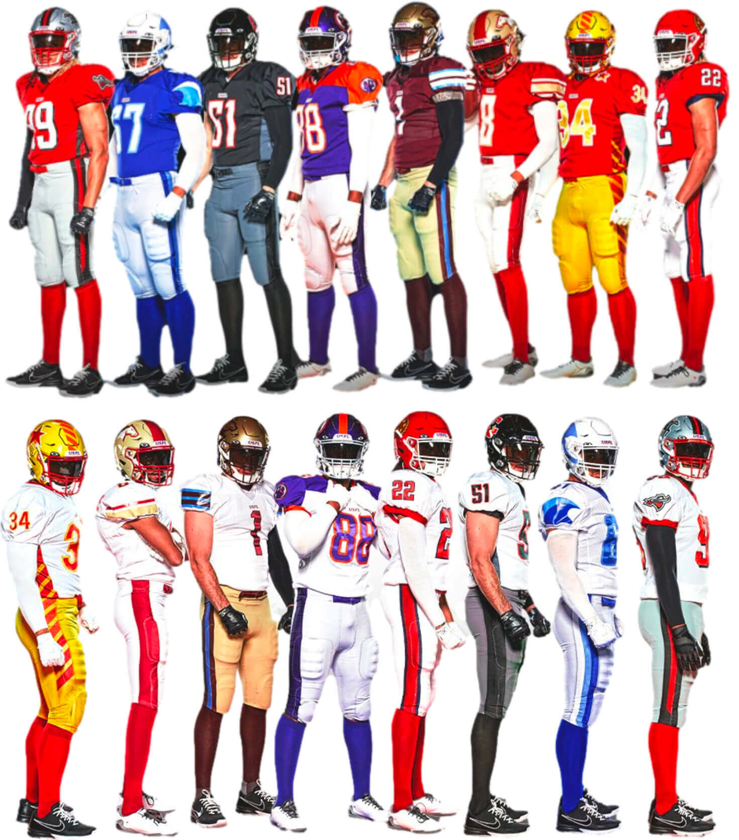USFL 2.0 Releases Inaugural Uni Sets for All Eight Teams