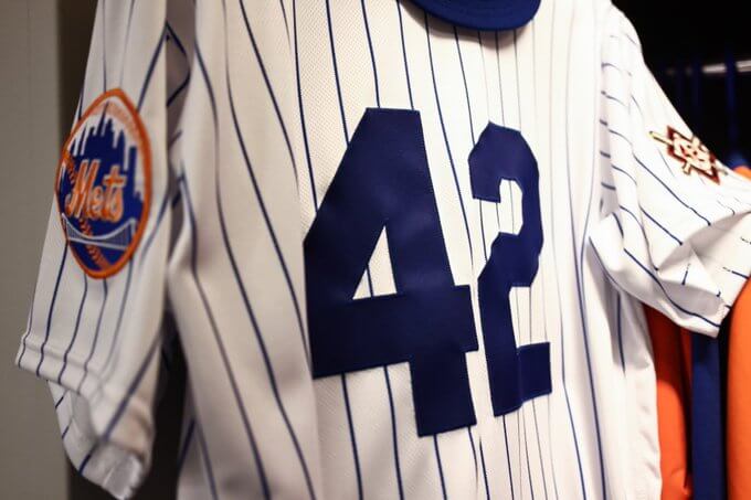 MLB on X: To honor the 75th anniversary of Jackie Robinson breaking the  color barrier, the @Dodgers and @Royals are wearing throwback uniforms  tonight!  / X