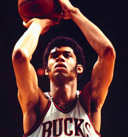 Kareem Abdul-Jabbar playing with the Milwaukee Bucks. The Bucks won the  1971 NBA championship with Abdul- Jabbar leading the team.(AP PHOTO) - The  Tennessee Tribune