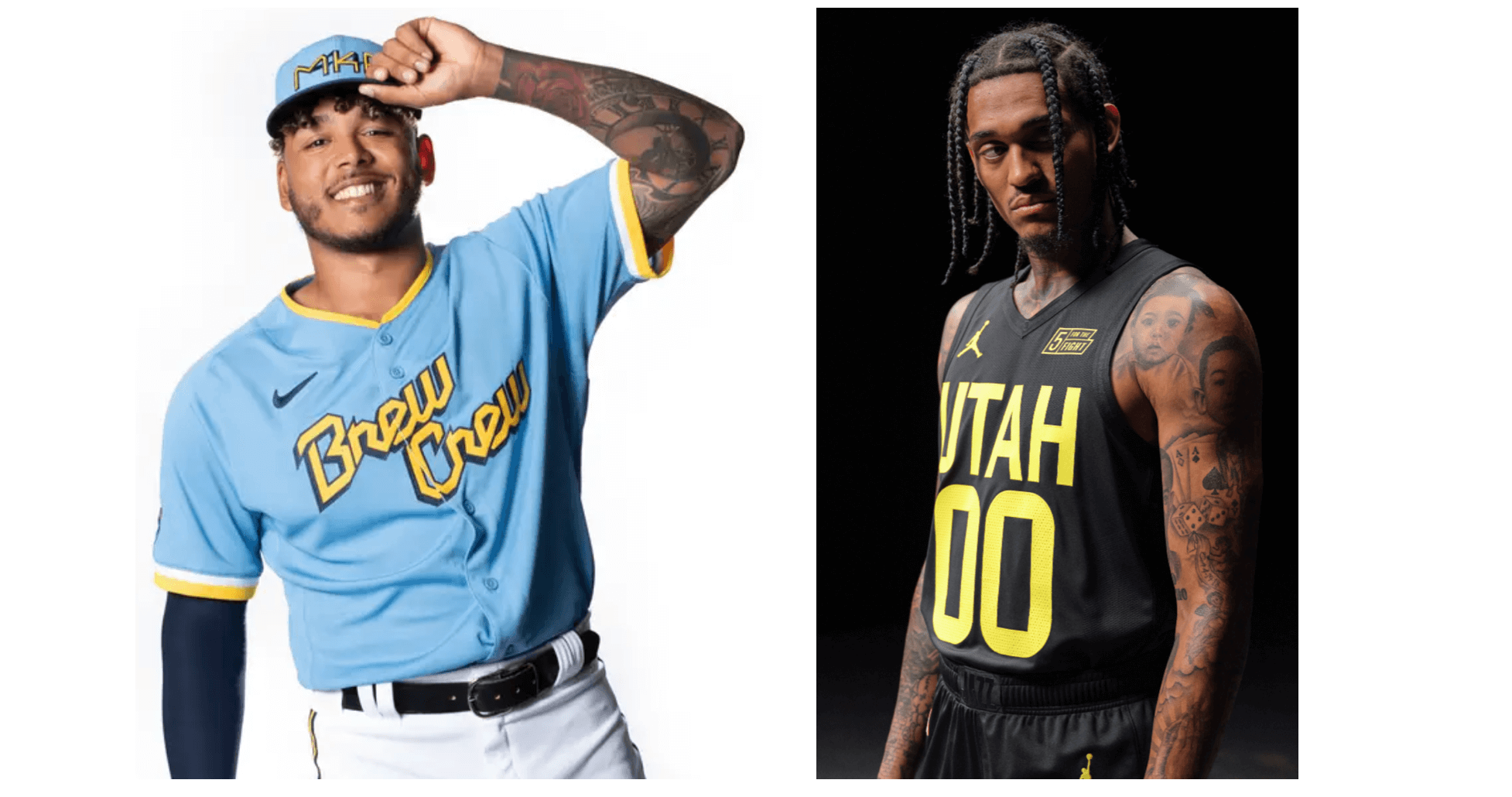 A Close Look at the New Brewers and Jazz Uniforms