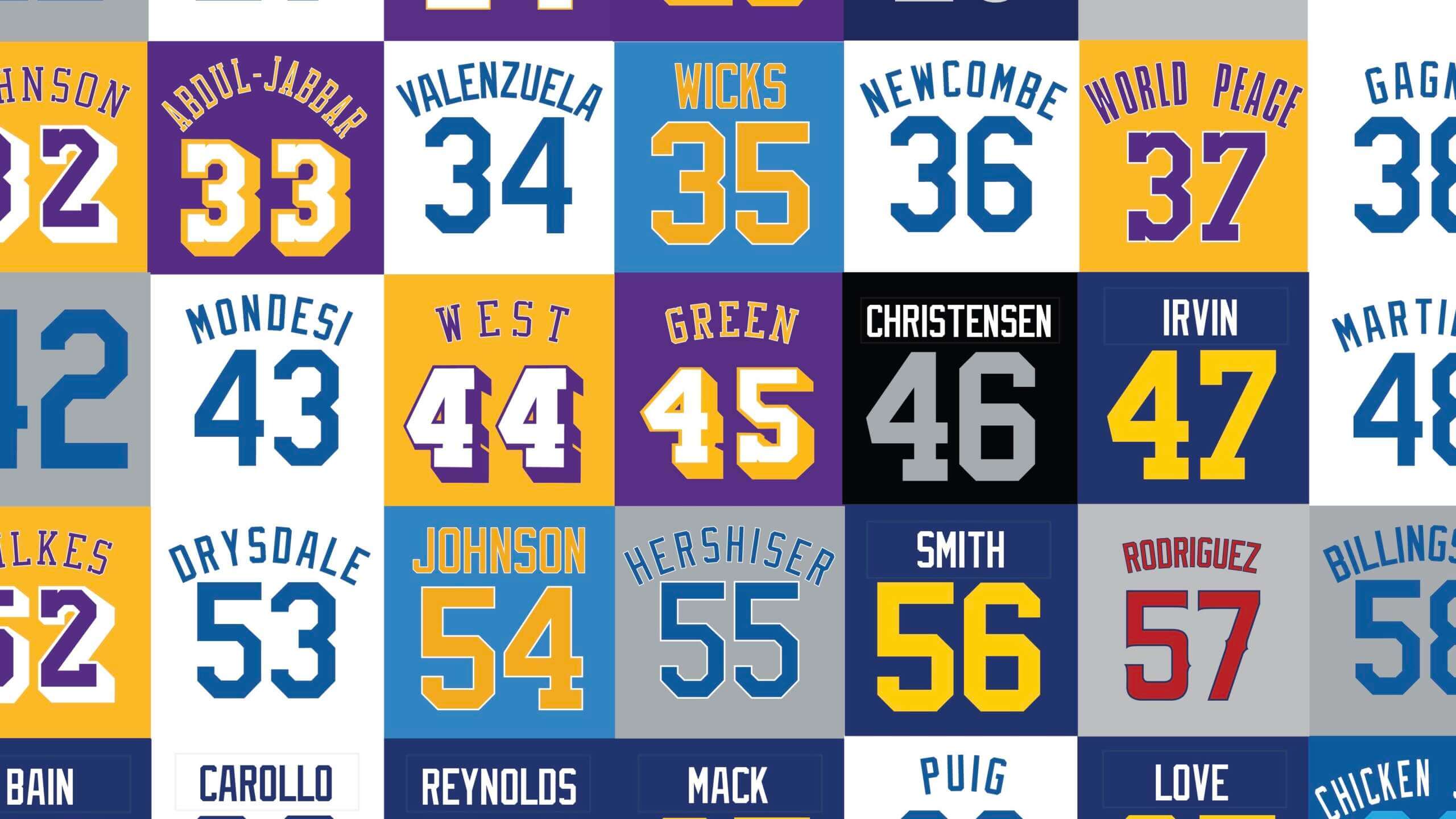 The Best Players by Uni Number for … Los Angeles