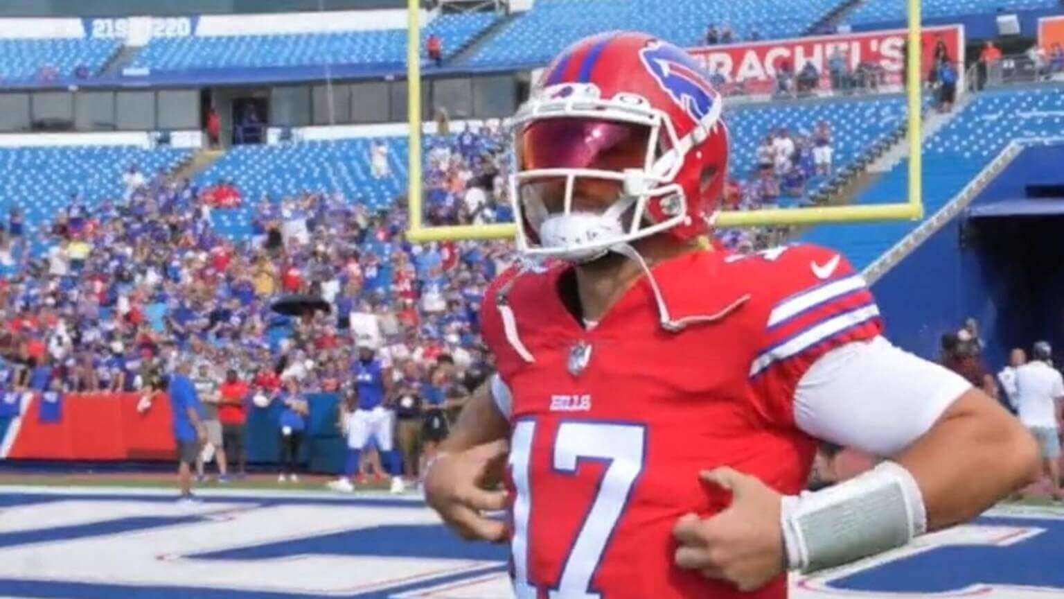 Red Alert: Bills’ Josh Allen Teases Red Buffalo Helmet | Uni Watch