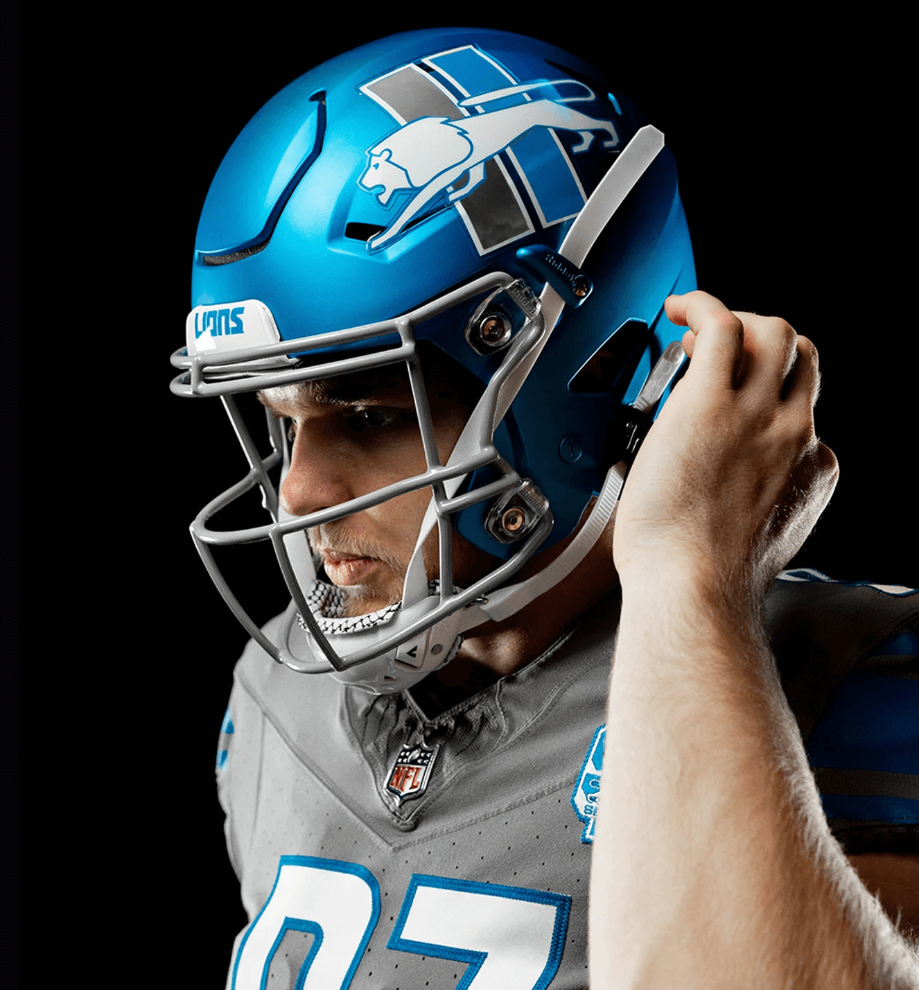 Detroit Lions Unveil New Blue Alternate Helmet