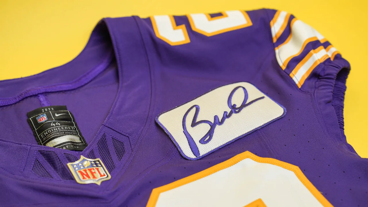 Vikings to Honor Bud Grant with Uniform Patch in Week 1, Helmet Decal