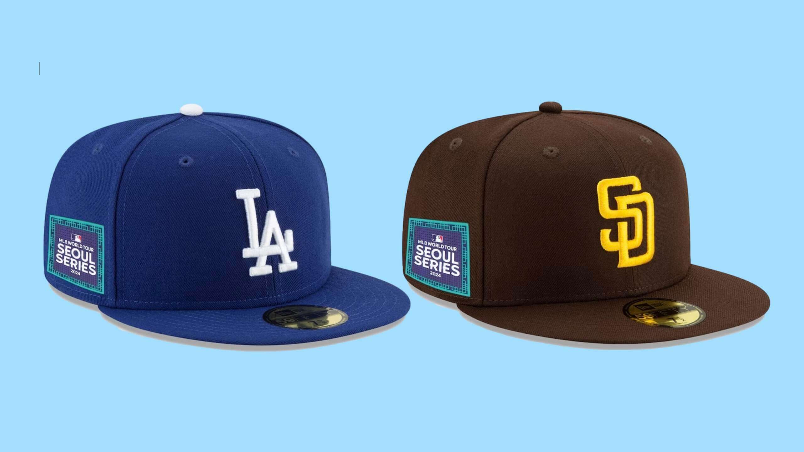 Dodgers and Padres Reveal Season-Opening Seoul Series Caps