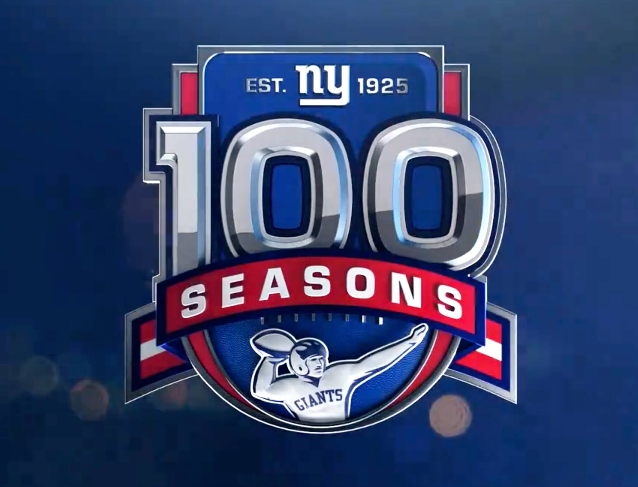 New York Giants Unveil 100th-Season Patch Design