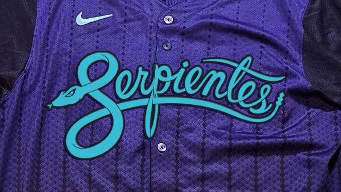 Last Arizona Diamondbacks CC -Leck seems to confirm the word mark “Serpientes”
